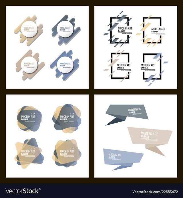 Set of a minimalistic hipster colored frame vector image