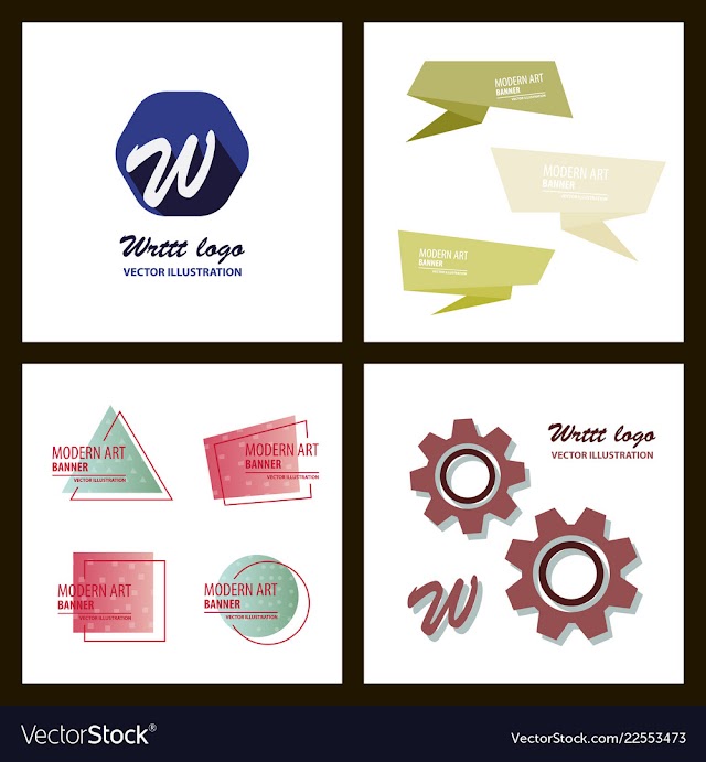 Set of a minimalistic hipster colored frame vector image