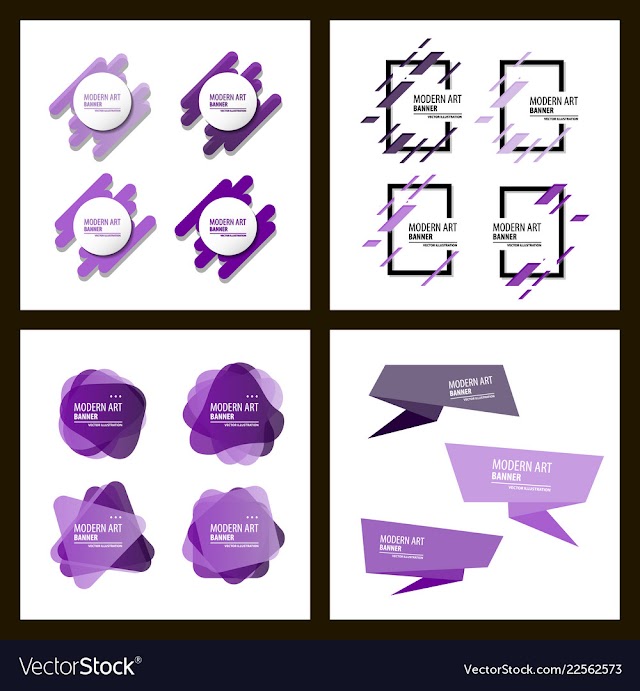 Set of a minimalistic hipster colored frame vector image