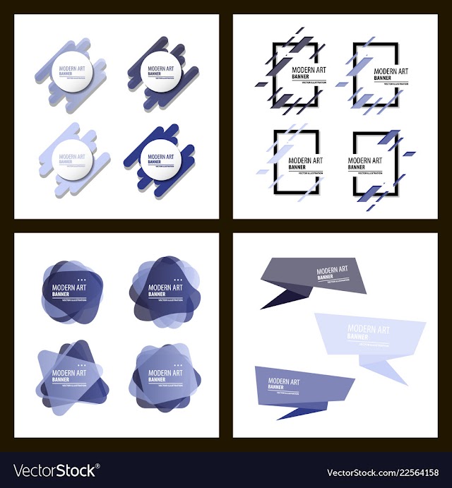 Set of a minimalistic hipster colored frame vector image