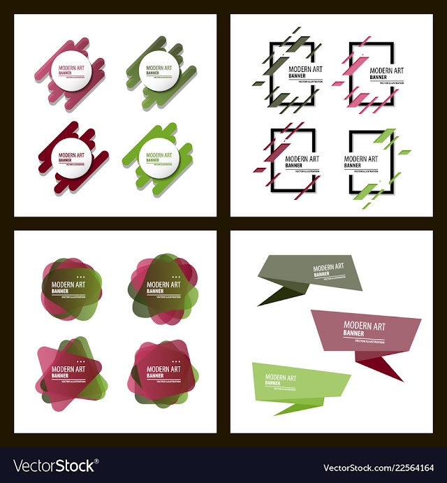 Set of a minimalistic hipster colored frame vector image