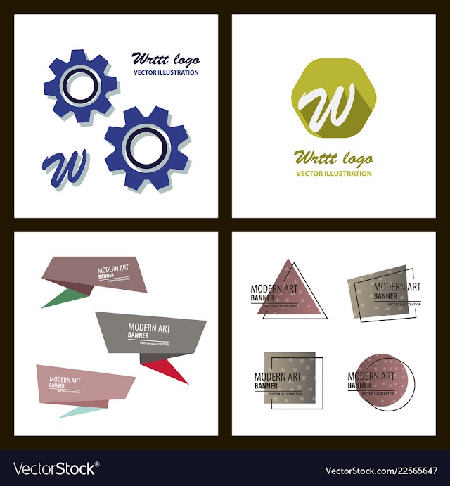 Set of a minimalistic hipster colored frame vector image