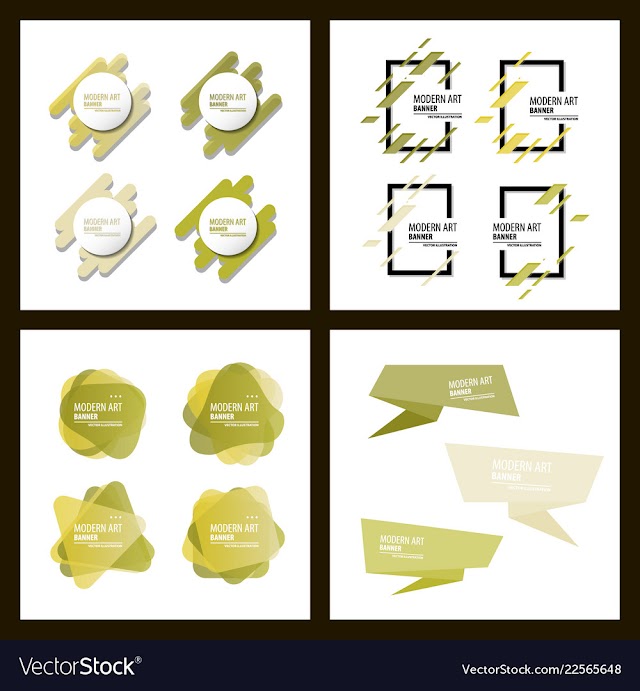 Set of a minimalistic hipster colored frame vector image