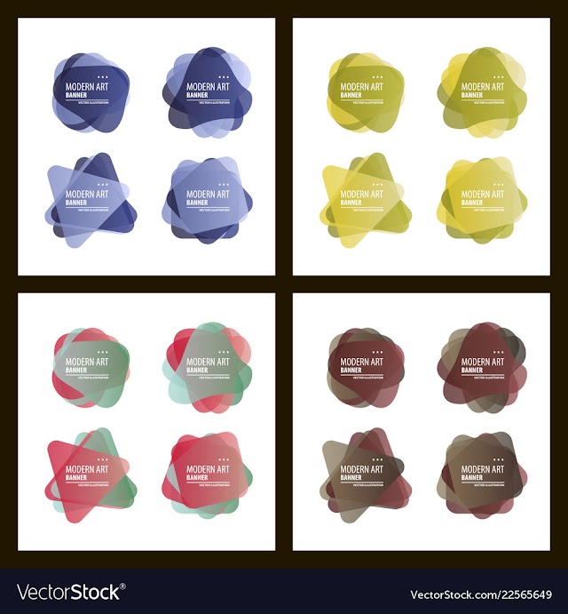 Set of a minimalistic hipster colored frame vector image