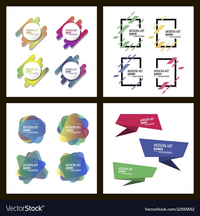 Set of a minimalistic hipster colored frame vector image