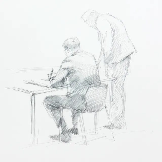 Signing a Contract - Professional Interaction Sketch