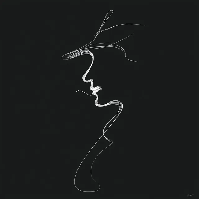 Sophisticated Detective Profile in Minimalist Line Art