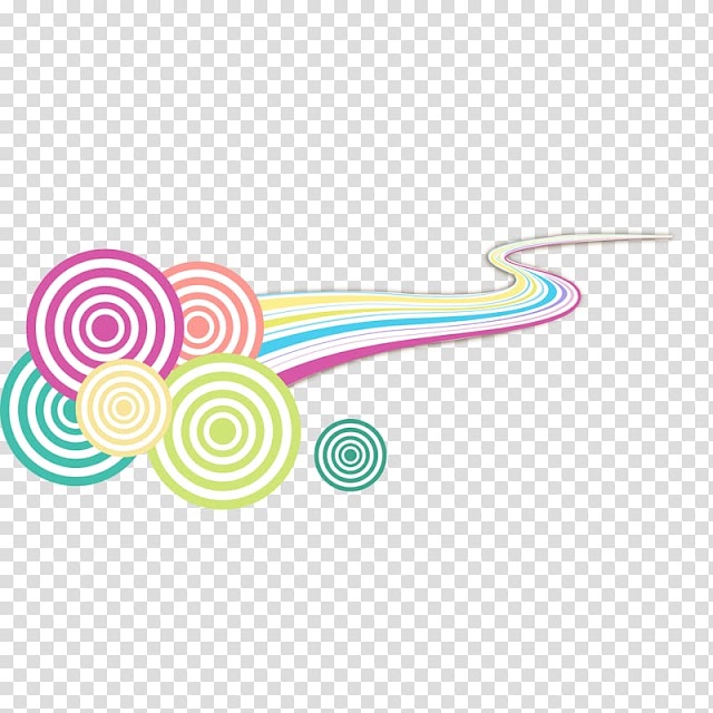 Spiral decor, Circle, Colored circles decorative material transparent background PNG clipart