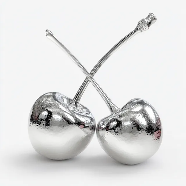 Sterling Silver Metallic Cherries