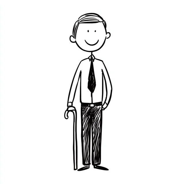 Stick Figure Mormon Missionary Illustration