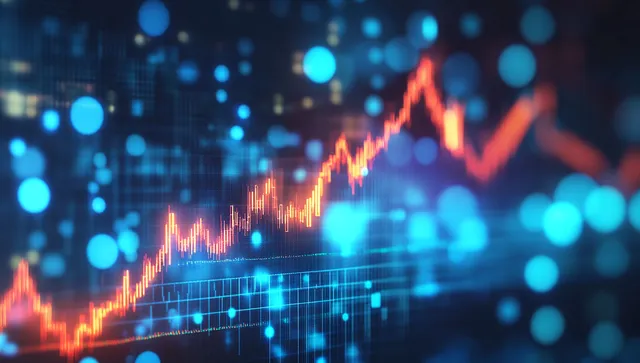 Free: Stock Market Growth Chart with Upward Arrow and Blurry Blue ...