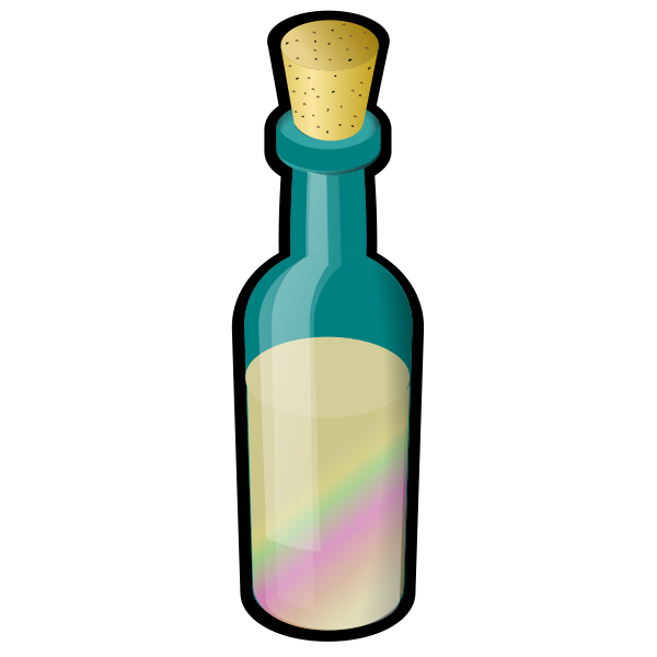 SVG Bottle of Colored Sand with Cork