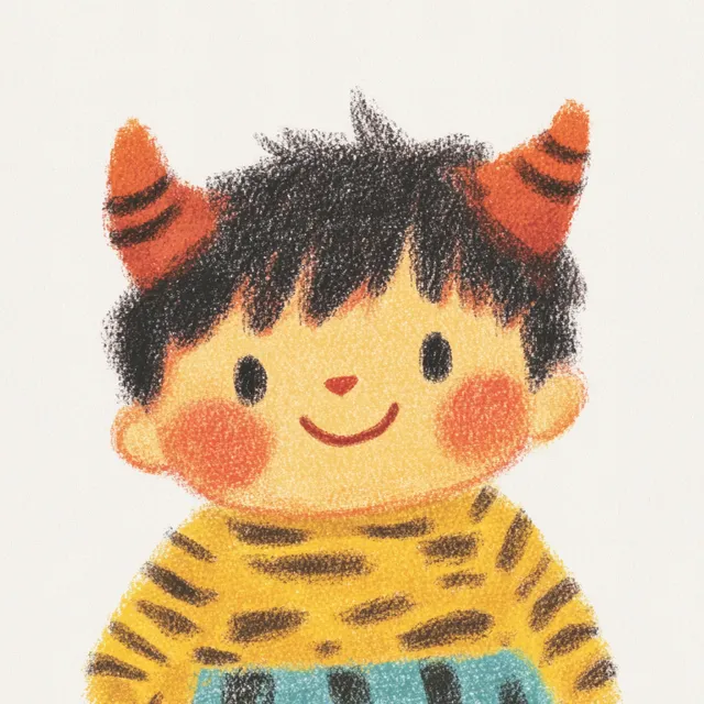 The Mischievous Red Demon in Tiger Shorts