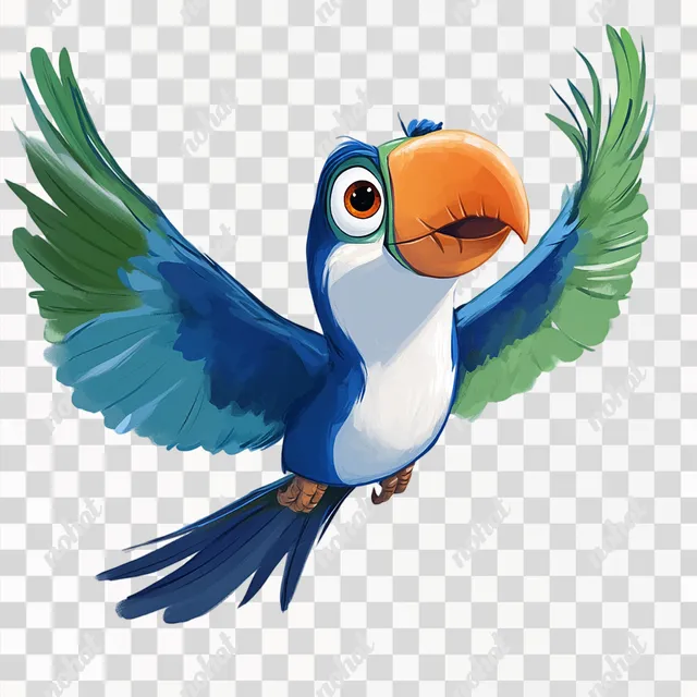 Tucano's Colorful Adventure in the Sky