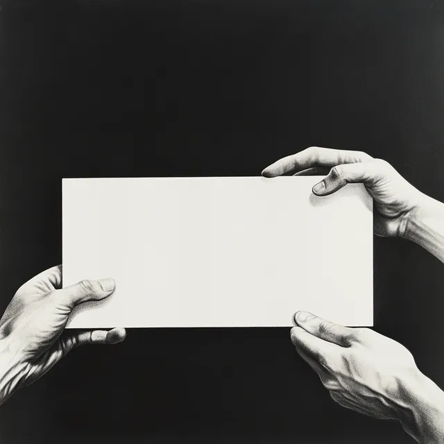 Free: Two Hands Holding White Sign in Front of Black Background Drawing ...