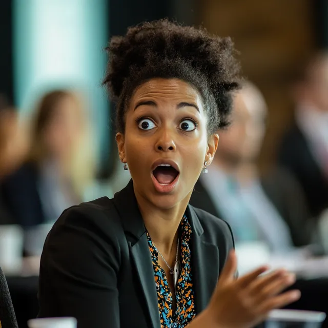 Unexpected Moments: A Businesswoman at the Conference