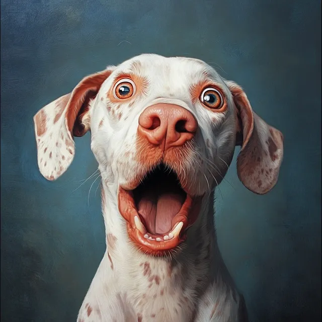 Unexpected Reaction: The Surprised Dog