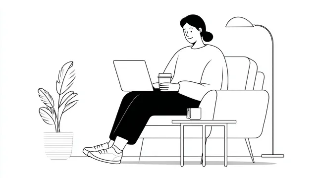 User Customizing a Cushion on a Laptop