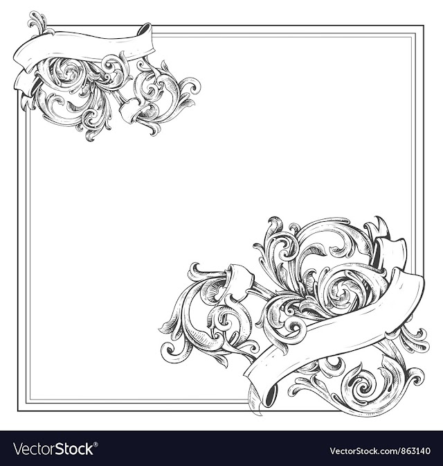 Vintage corner vector image