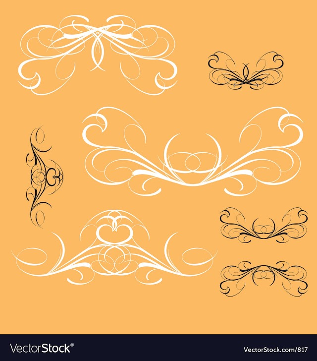 Vintage decorative elements vector image