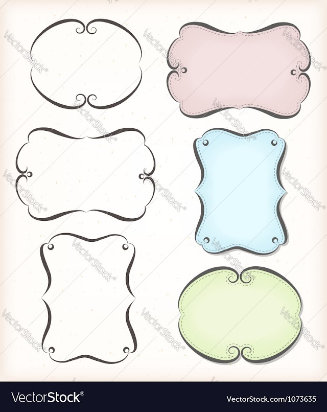  					Vintage decorative frames set vector&nbsp;image														