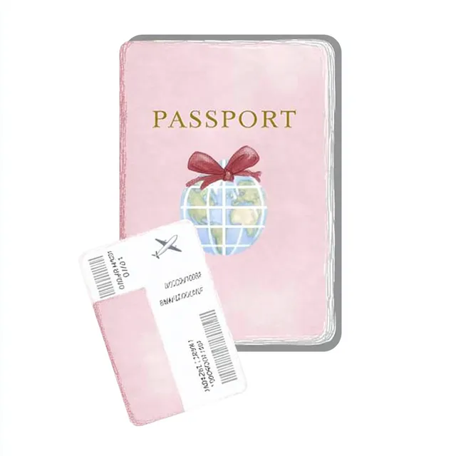 Watercolor Passport and Boarding Pass Clip Art